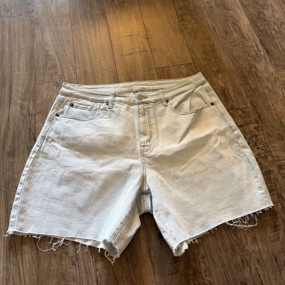Torrid Shorts- Light Blue And Black